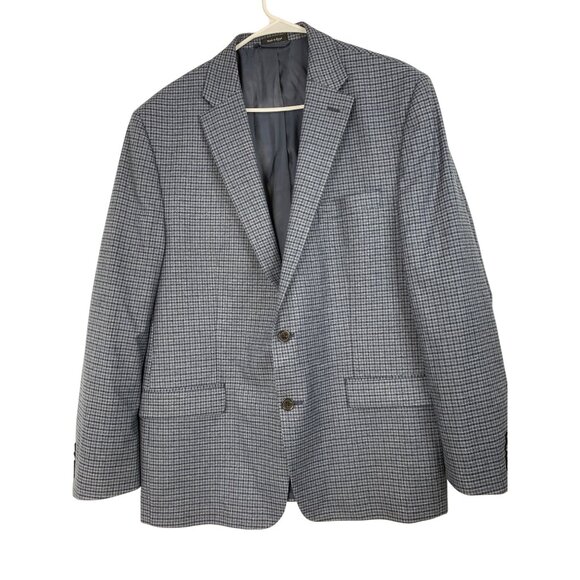 Lauren Ralph Lauren Mens Checkered Blazer Size 46R Polyester Blend Two-Button Si - Picture 4 of 7